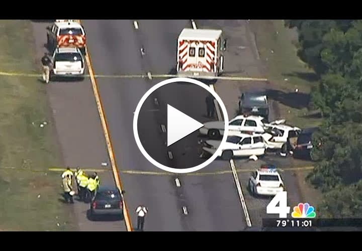 Video: Minivan Seriously Injures Maryland Officer, Hits 3 Patrol Cars