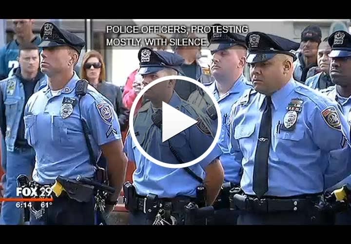 Video: Philadelphia Police Hold Vigil to Protest Cop Killer's College Speech