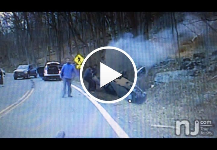 Video: New Jersey Officers Pull Woman from Car Moments Before It Burns