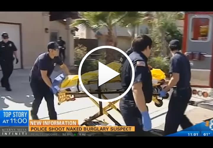 Video: Naked Burglary Suspect Shot by Officer After Gun Grab