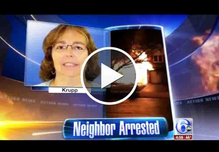 Video: Officer's Home Burns Down, Neighbor Charged with Arson