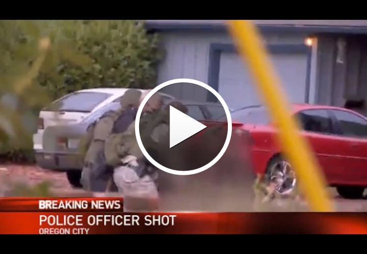 Video: Ore. Officer Shot, Gunman Killed at House Fire Incident