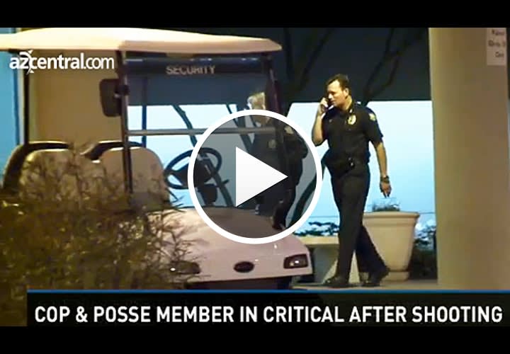Video: Phoenix Officer, Maricopa Posse Member Shot by Robbery Suspect
