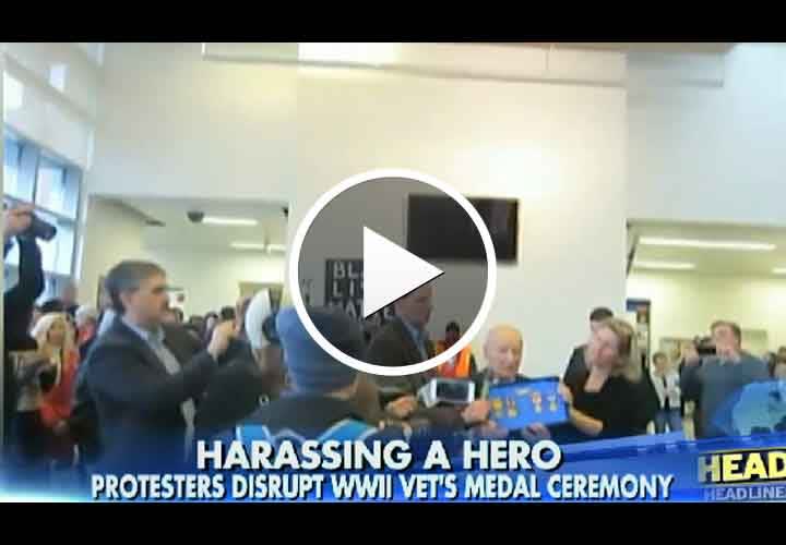 Video: Anti-Police Protesters Crash World War II Vet's Medal Ceremony