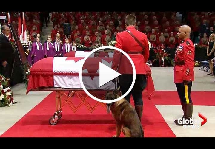 Video: Thousands Attend Slain Canadian Officers' Funeral