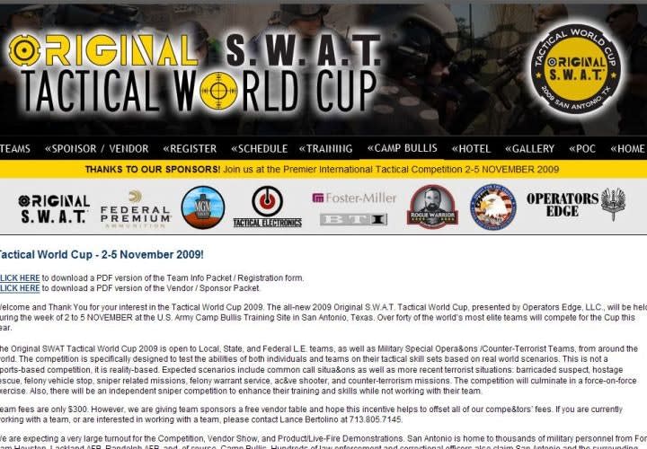 Original S.W.A.T. Cancels Tactical World Cup, Sues Operator's Edge
