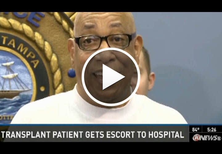 Video: Tampa Police Officers Help Transplant Patient