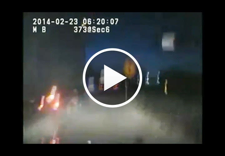 Video: Tractor-Trailer Hits Utah Trooper's Car