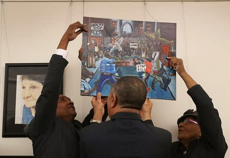 Congressional Black Caucus Re-Hangs "Pig" Painting in U.S. Capitol