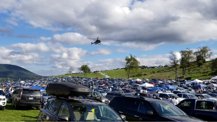 Video: Pennsylvania State Helicopter Called to Quell Unruly Crowd at College Football Game