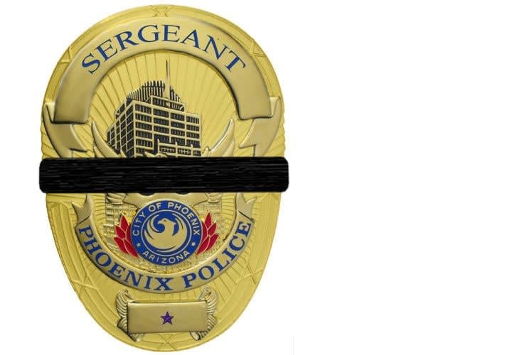 Phoenix Police Shroud Badges for Fallen Firefighters