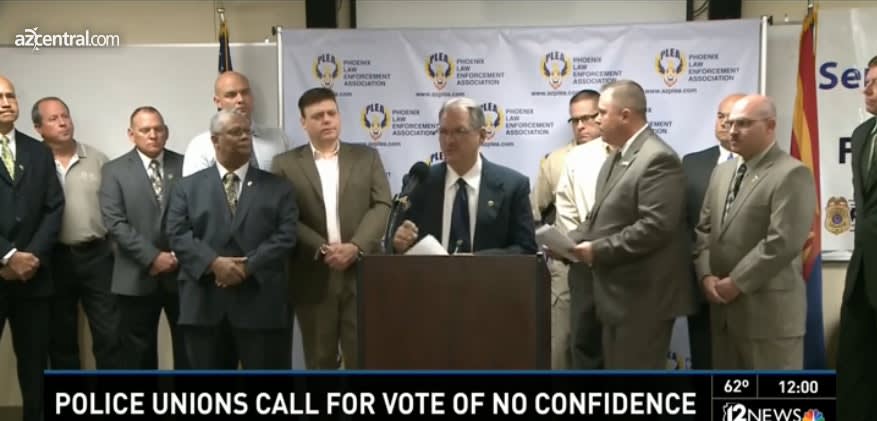Phoenix Unions Call for No Confidence Vote Against Chief After Former Officer's Suicide