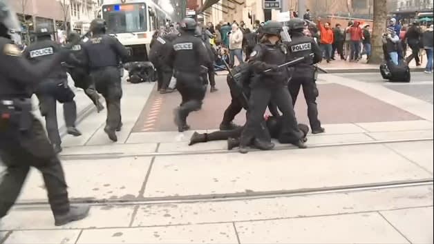 Video: Portland Police Respond Quickly to Attempt by Protestors to Shut Down City