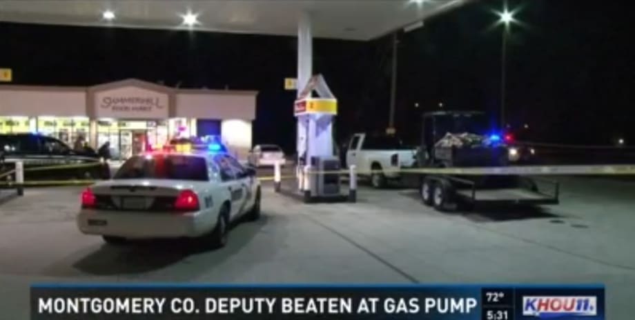 TX Deputy and His Wife Shoot at Men Attacking Him at Gas Station