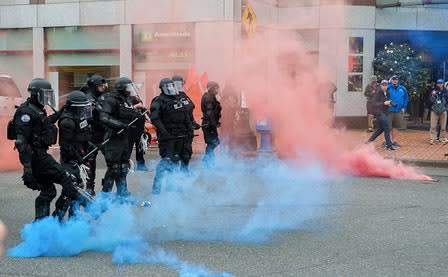 Police Attacked, Property Damaged in Portland May Day Riot