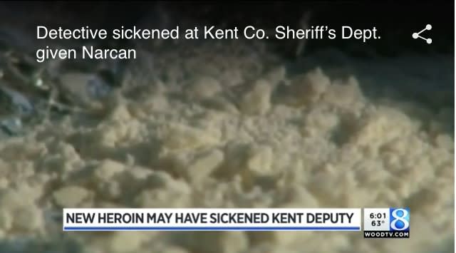 Video: Michigan Detective Sickened After Testing White Powder