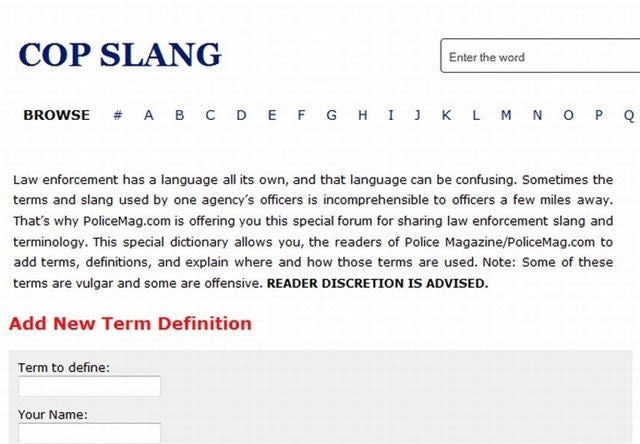 PoliceMag Launches Police Terms Dictionary