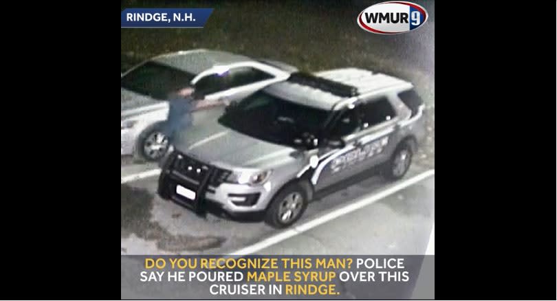 New Hampshire Man Vandalizes Police Car with Maple Syrup