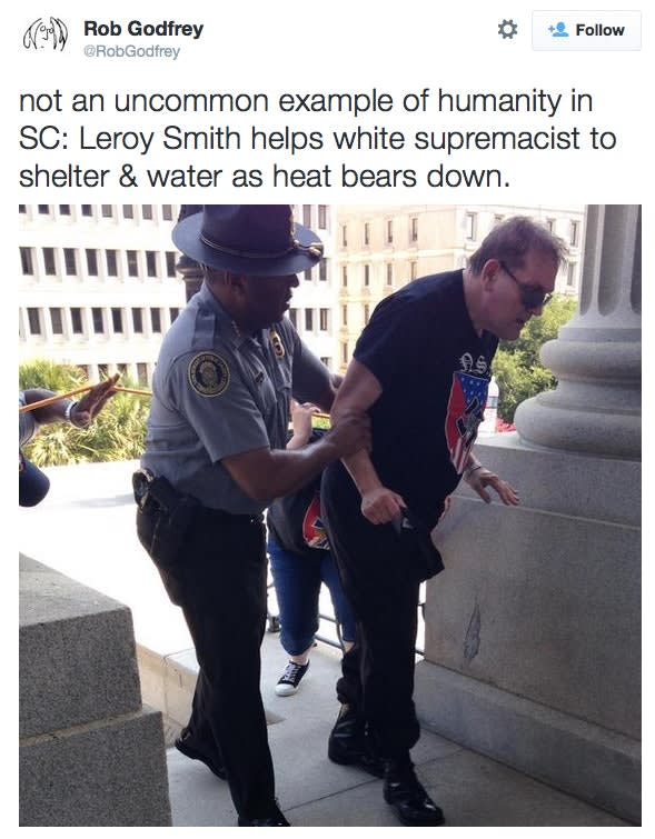 Black Police Chief Assists Man in Neo-Nazi Apparel at South Carolina Klan Rally