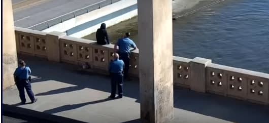 St. Paul Chief, Officers Rescue Suicidal Subject from Bridge
