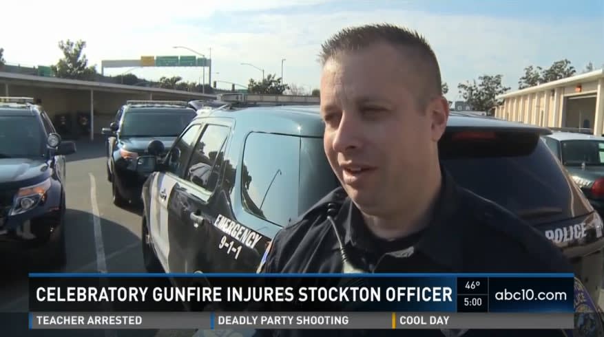 Video: California Officer Hit by Celebratory New Year's Gunfire