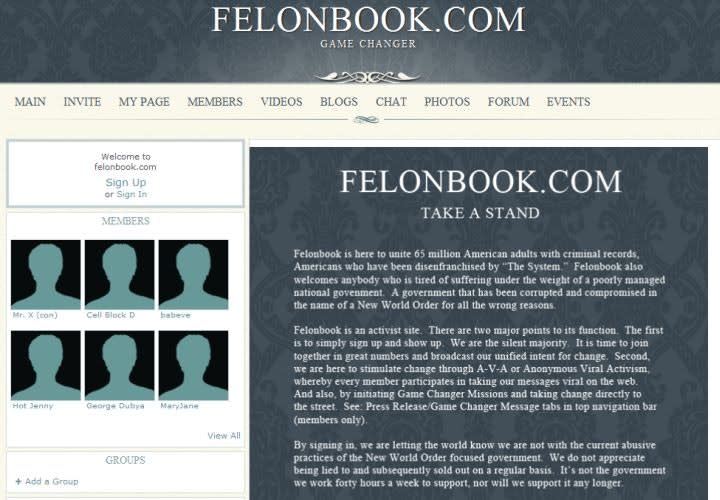 Felonbook.com Launched To Change 'The System'