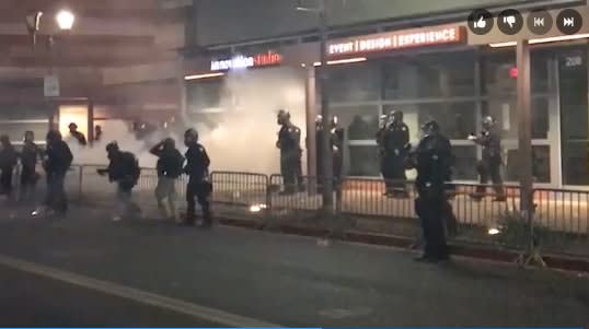Video: AZ Officers Attacked by Protesters at Trump Rally, Respond with Tear Gas