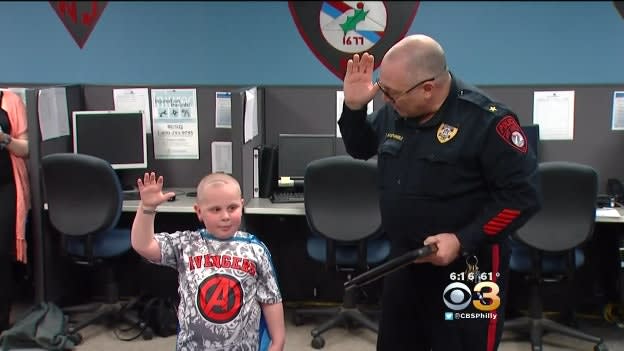 Video: 7-Year-Old Brain Tumor Survivor Makes Key Chains for Pennsylvania Officers