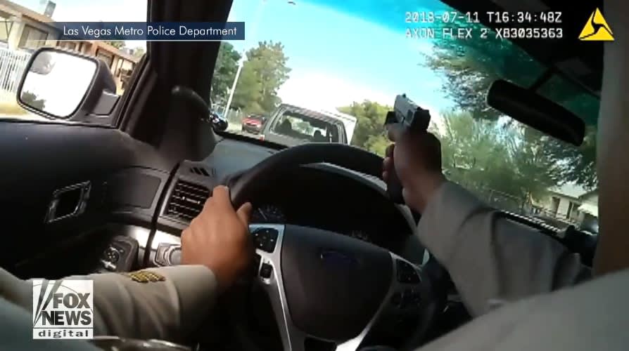 Video: Nevada Police Exchange Gunfire with Fleeing Vehicle in Pursuit