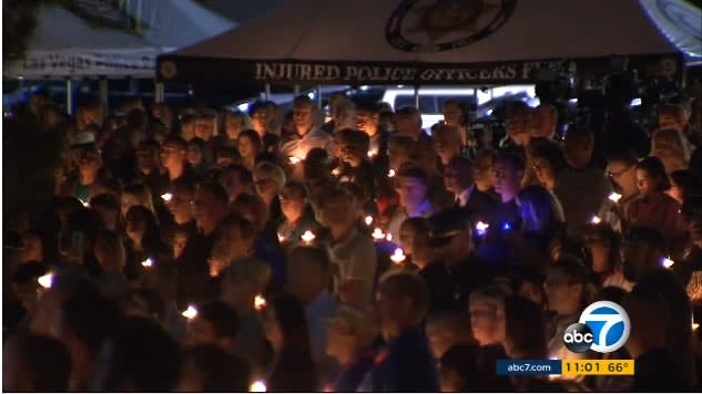 Video: Thousands Honor Officer Killed in Las Vegas Massacre