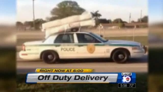 Fla. Officer Reprimanded for Hauling Mattresses On Cruiser