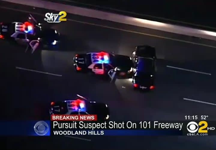 Video: LAPD Pursuit Ends In Gunfire
