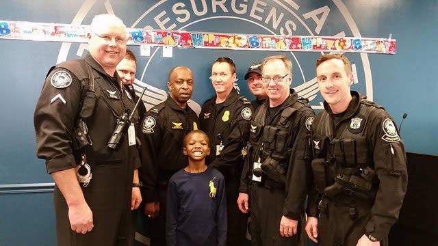 Fallen Officer's 9-Year-Old Son Tells Atlanta Officers to Stay Safe