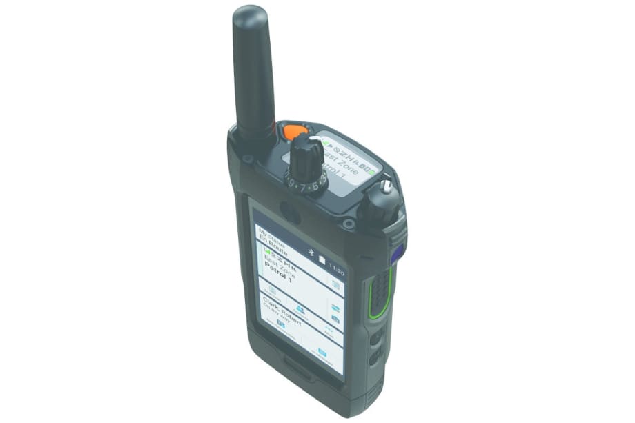 Motorola’s APX NEXT radio is a combination Project 25 radio handset and LTE device. It features voice operated controls. (Photo: Motorola Solutions)[|CREDIT|]