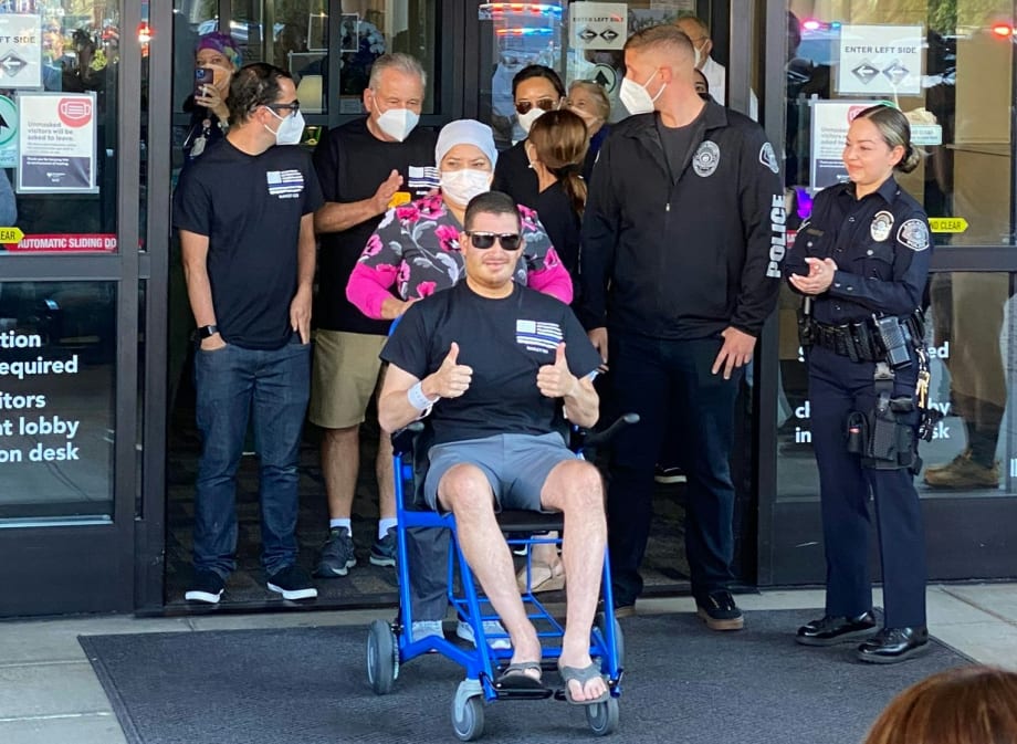 CA Officer Shot in Face Leaves Hospital