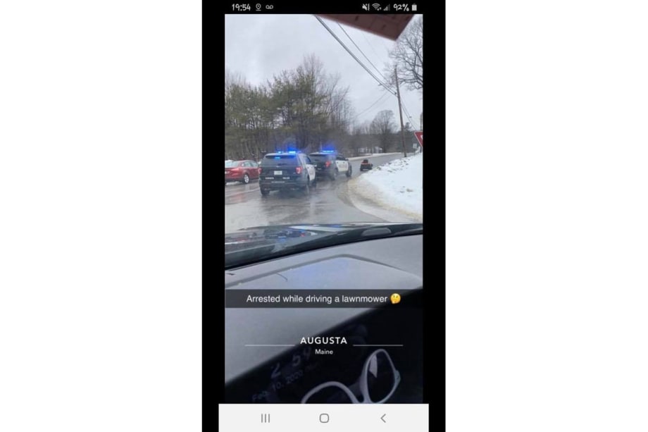 Maine Police Arrest Man for OUI on Riding Lawnmower