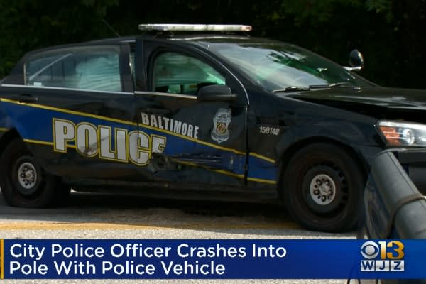 Maryland Officer Suffers Minor Injuries in Patrol Vehicle Crash