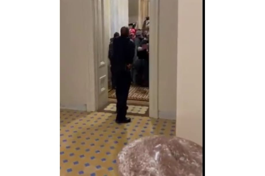 Lone Capitol Officer Tried to Stop Protesters in Building with Baton