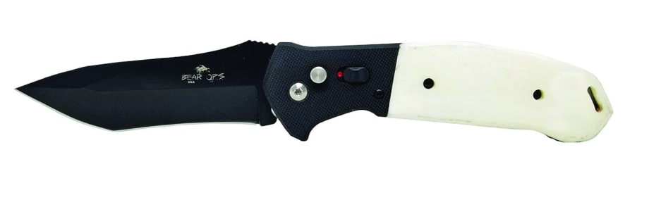 Bear & Son Cutlery's Bear OPS division model AC-550-WSB6-B full-sized pocket-carry tactical knife [|CREDIT|]Photo: Bear OPS