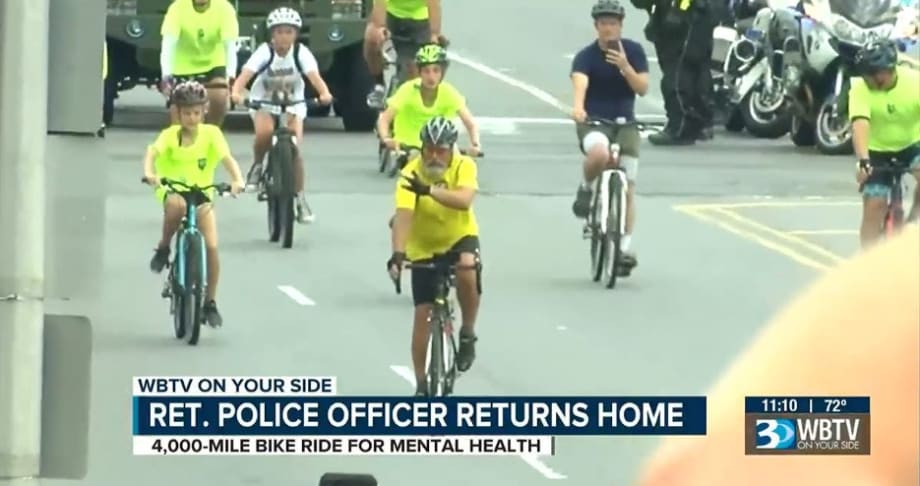 Retired NC Officer Bikes Thousands of Miles for Police Suicide Awareness