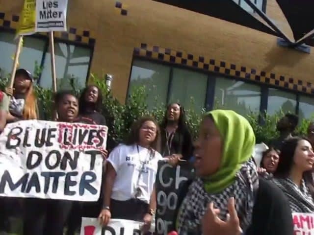 Black Lives Matter Protesters at California University Say Blue Lives Don’t Matter