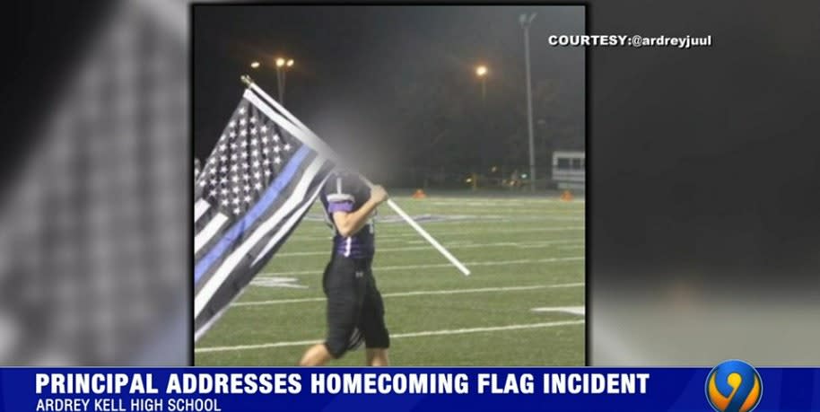 NC Principal Apologizes for Letting Football Player Honor Fallen SRO with "Blue Lives" Flag