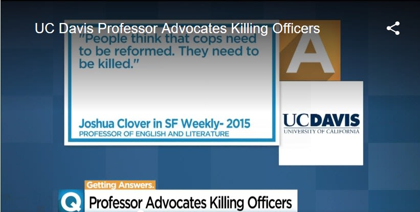 Video: UC Davis Professor Advocates Murdering Police Officers