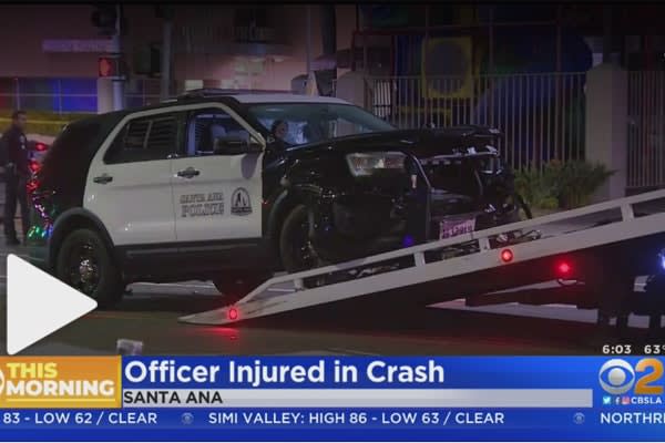 California Officer Injured in Collision with Red-Light Runner
