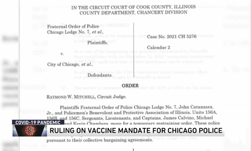 Cook County Judge Grants Restraining Order on Chicago's Vaccine Mandate