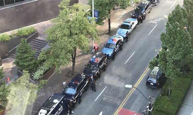 Seattle Officers Line Street as Chief Departs Agency