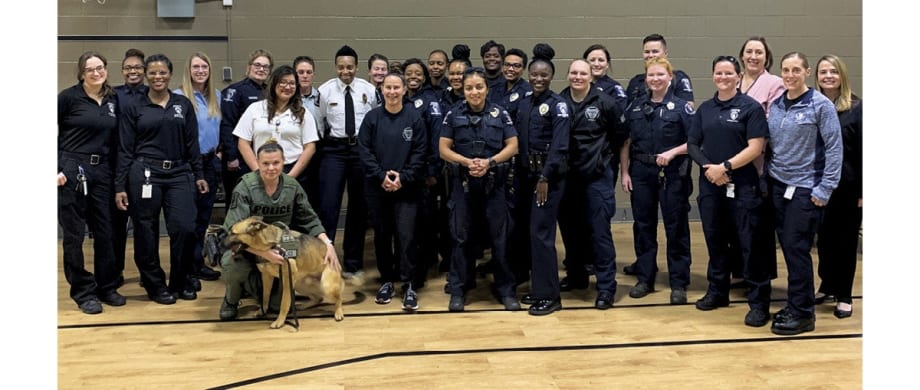 The Charlotte-Mecklenburg Police Department has women in nearly every role and a large number of those participated in a special International Women’s Month recruiting event in March. CMPD last fall signed the pledge to have recruiting classes comprised of 30% women by 2030. (Photo: Charlotte-Mecklenburg PD) [|CREDIT|]