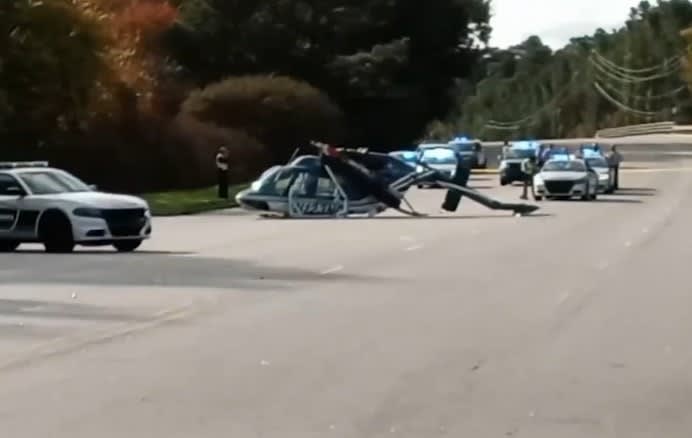 NC Highway Patrol Copter Crashes in Raleigh, No Injuries Reported