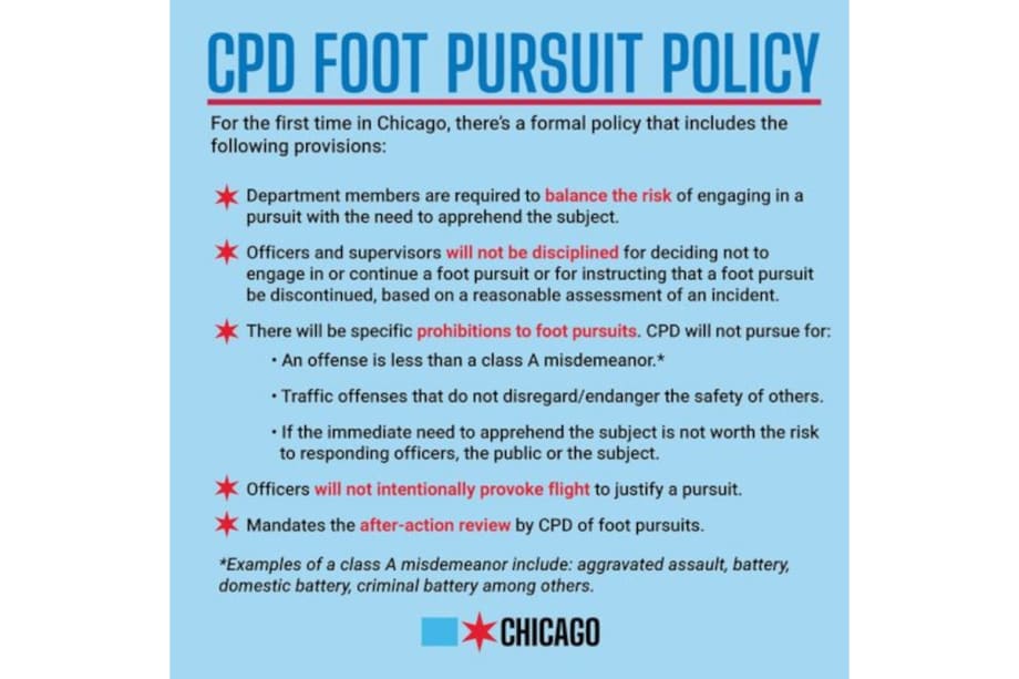 Chicago Adopts Strict Foot Pursuit Policy