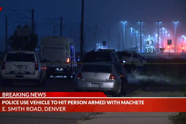 Denver Police Use Patrol Car to Stop Machete-Wielding Assailant